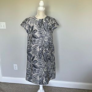 J. McLaughlin Francine indigo leaflet dress